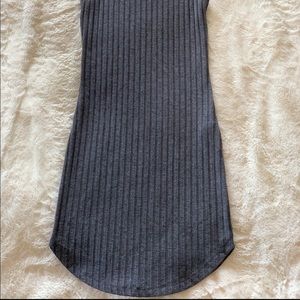 High neck gray dress